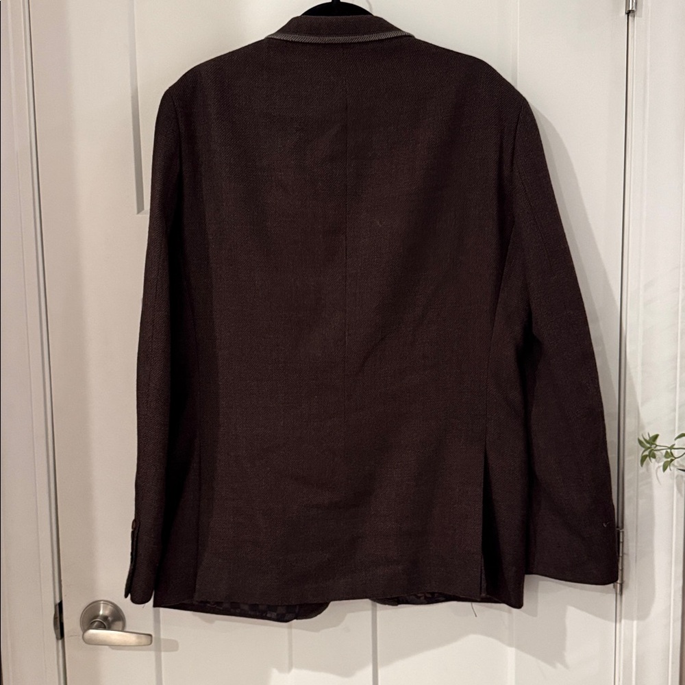 TALLIA Dark Brown Blazer with Gray Trim - Picture 6 of 6